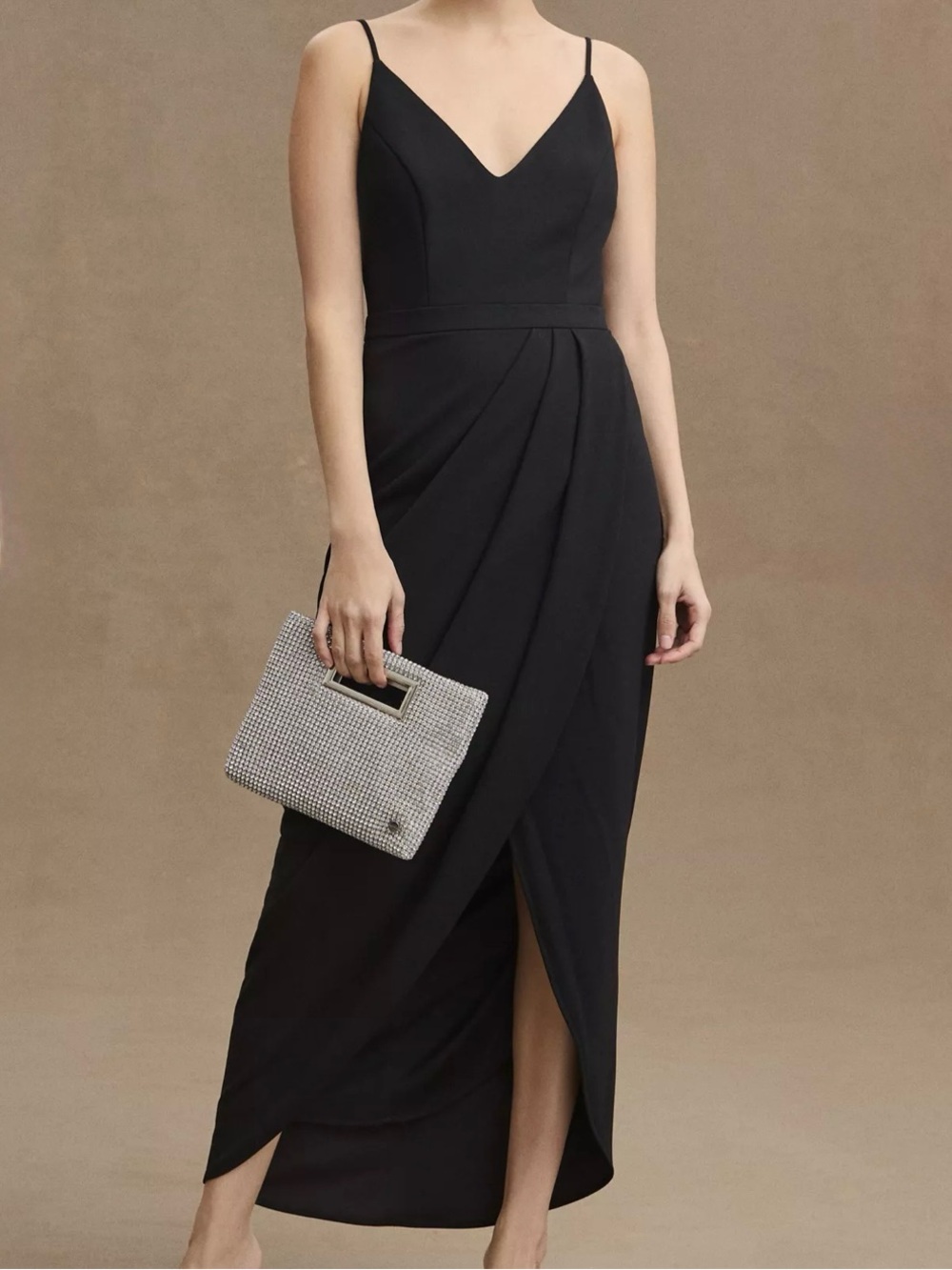 BHLDN Lyra Caron Black Maxi Dress Size 10 Anthropologie Prom Wedding Formal Gown